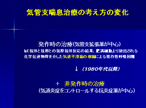 気管支喘息治療の考え方の変化