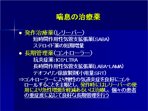 喘息の治療薬